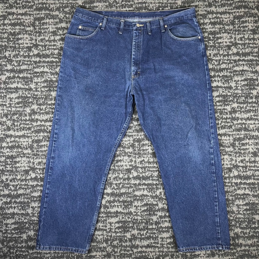 Wrangler Relaxed Fit Jeans Mens 44x30 Blue Denim 976T1DR Medium Wash Workwear